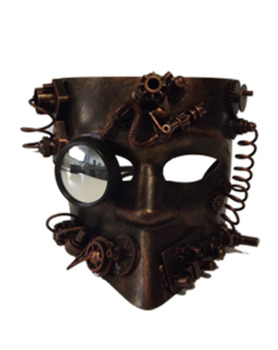 Masque Steampunk couleur cuivre
